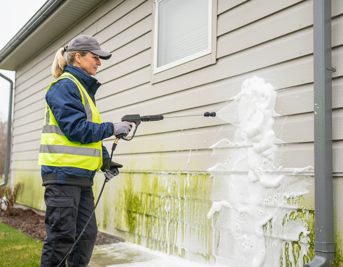 Algae covered siding in the PNW